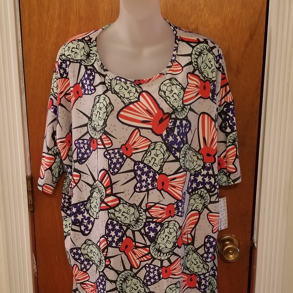 Lularoe Irma Liberty Americana Shirt - large NWT
